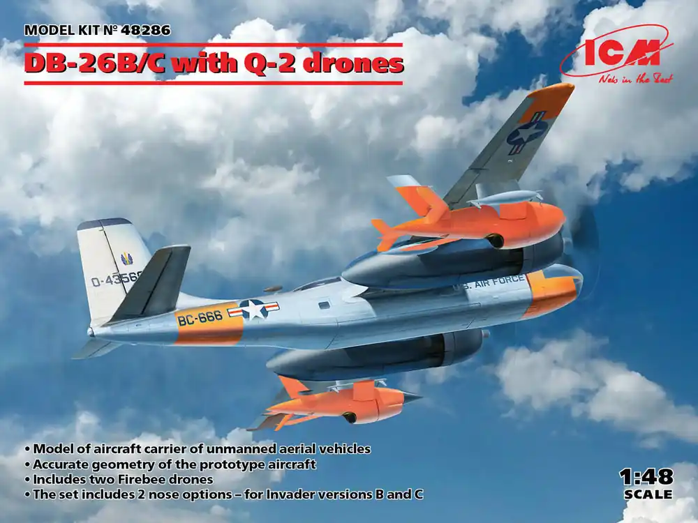 Offre Exclusive ICM 48286 DB-26B/C with Q-2 drones