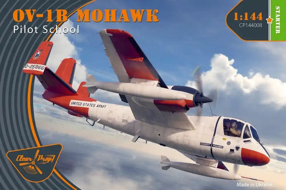 NEW! Clear Prop Models 144008 Grumman OV-1 B Mohawk - Pilot School Starter kit Produit De Marque