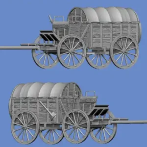 Certifié NEW! Germania-Figuren 48-WW2-0577 Heavy Field Wagon – HF 2