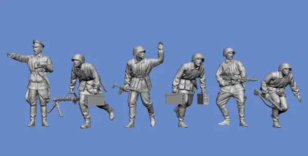 NEW! Germania-Figuren 48-WW2-0083 Kursk 1943 Waffen SS In Action 02 Bon Marché