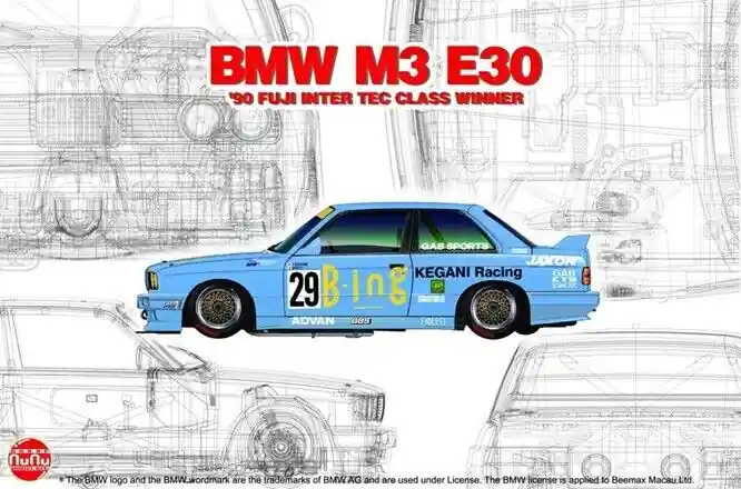 Vente Flash Nunu Model Kit PN24019 BMW M3 E30 ‘90 Fuji Inter Tec Class Winner