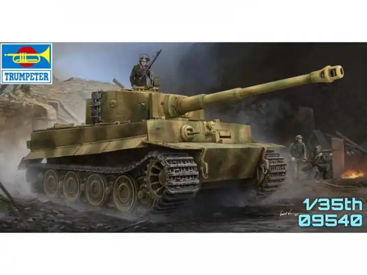 Trumpeter 09540 Pz.Kpfw.VI Ausf.E Sd.Kfz.181 Tiger I (Late Production) w/Zimmerit Populaire