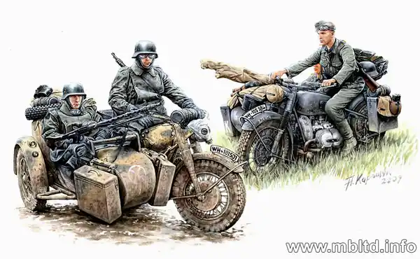 Master Box 3548F "Kradschutzen German Motorcycle Troops on the Move" Promotion