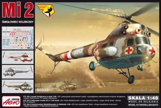 Aeroplast 90038 Mi-2 śmigłowiec wojskowy Authentique