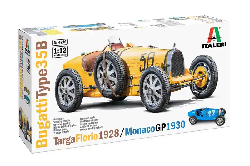 Satisfait Ou Remboursé Italeri 4716 Bugatti Type 35B - Targa Florio 1928 / Monaco GP 1930