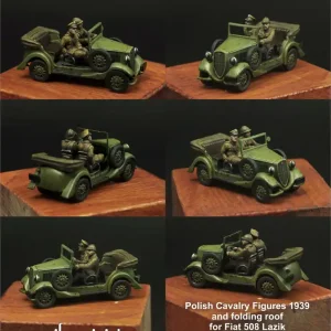 Solde Scibor Monstrous Miniatures 72HM0017 Polish Crew and roof for Fiat 508