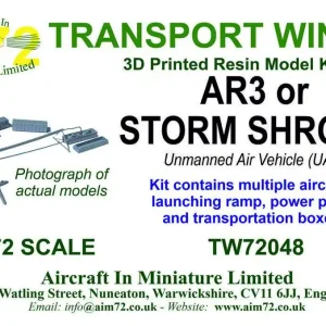 Populaire Aircraft In Miniature Ltd TW72048 AR3 or Storm Shroud Unmanned Air Vehicle (UAV) with Launching Ramp