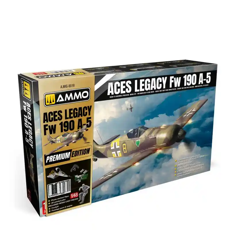 AMMO of Mig Jimenez 8518 Aces Legacy Fw 190 A-5 Premium Edition Prix Promo