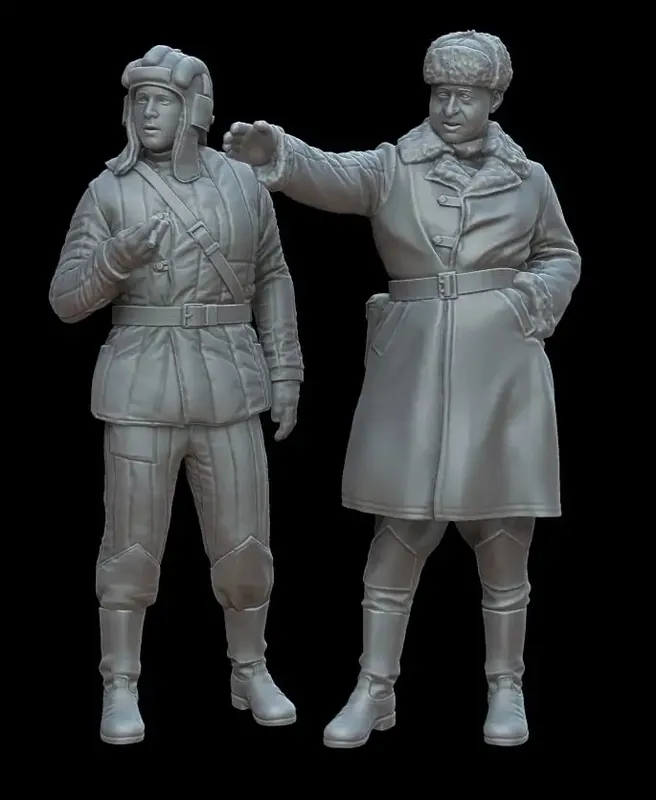 White Stork Miniatures F48026 Soviet Tankers (2 Figures / 3D-Printed) Haute Qualité