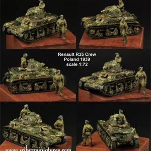 Quantité Limitée Scibor Monstrous Miniatures 72HM0021 Polish Renault R35 Crew Set