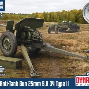 Acheter En Ligne Dynamo-Models 35DM002P French Anti-Tank Gun 25mm S.A 34 Type II Premium Edition