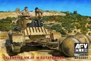 AFV Club 35201 Valentine Mk. III with Rotatrailer Usine Directe