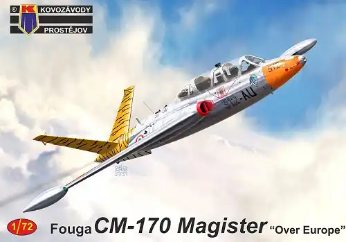 Réduction DISCONTINUED Kovozavody Prostejov 72242 Fouga CM-170 Magister "Over Europe"