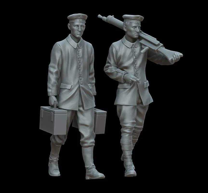 White Stork Miniatures F72039 German soldiers with MG 08/15 Bon Marché