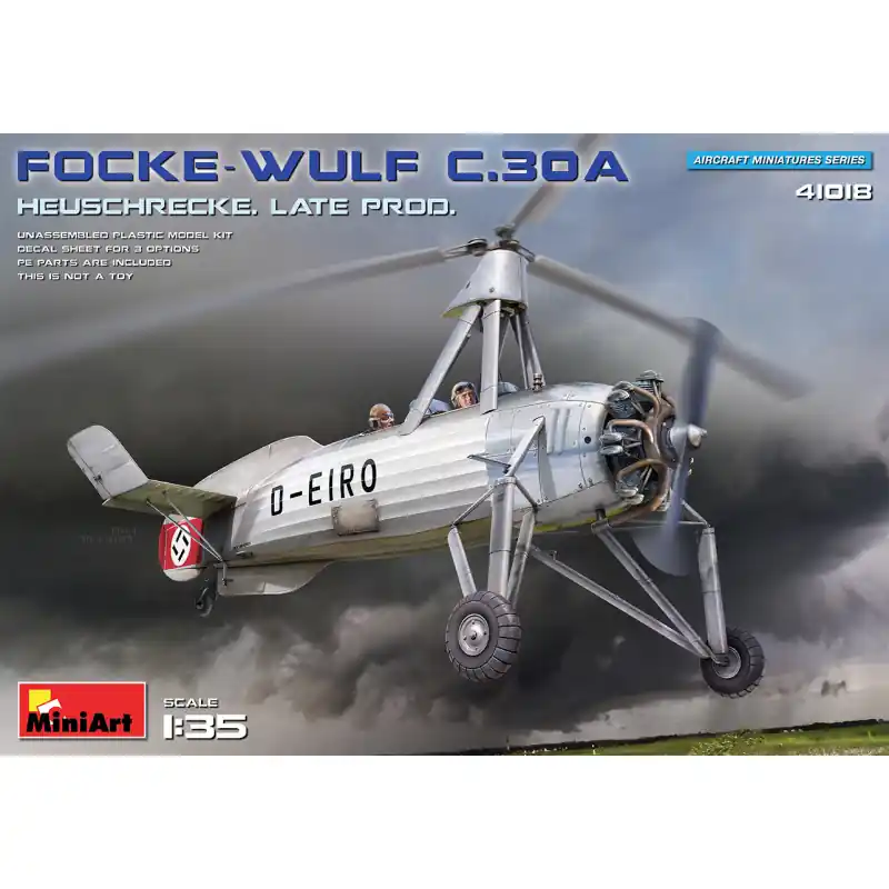 Fock-wulf FW C.30A Heuschrecke, late prod, 3 versions - MiniArt 41018 - 1/35 Dernière Chance