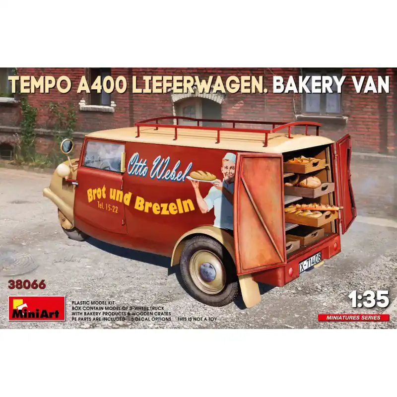 Expédié Aujourd'hui Tempo A400 Lieferwagen Fourgon de Boulangerie - Miniature Series - MINIART 38066