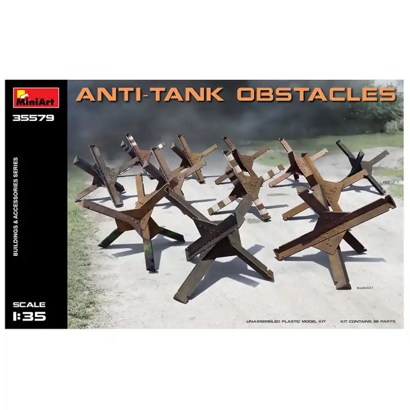 Obstacles antichar - MINIART 35579 - 1/35 Authentique
