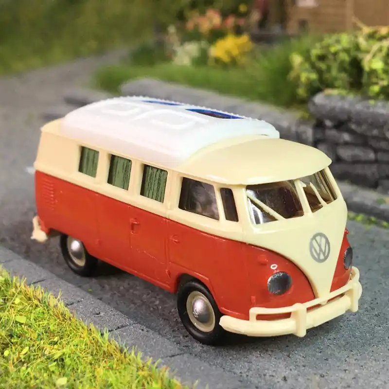 VW T1b camper, beige, rouge, 1960 - BREKINA 31636 - HO 1/87 Offre Exclusive