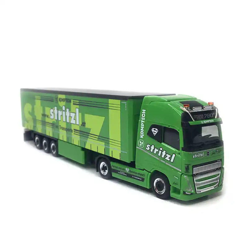 Camion semi-remorque, rideaux coulissants, Volvo FH16 GL XL, 2020, Stritzl autriche - HERPA 320108 - HO 1/87 Super Prix