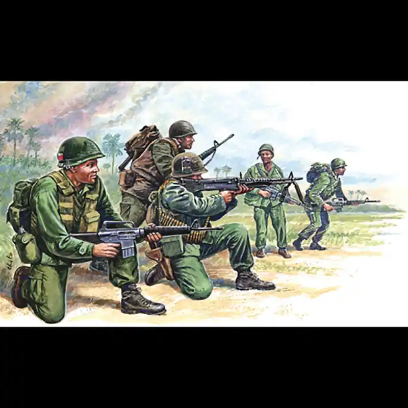 Forces spéciales U.S. , Guerre du Vietnam - ITALERI 6078 - 1/72 Authentique