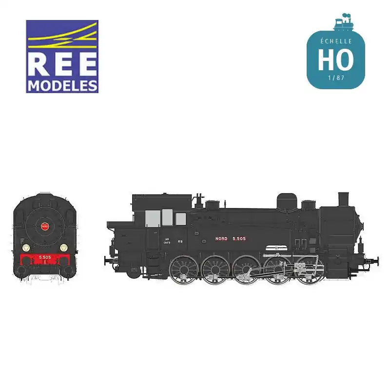 Locomotive Vapeur ExT16 Allemande 5.505 NORD EP II Digital son & fumée HO REE MBE-007 Vente Directe
