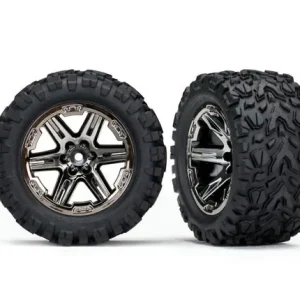 Traxxas Pneus Talon 2.8 + Jantes RXT Noir Chrome Arrière (x2) 6774X Certifié