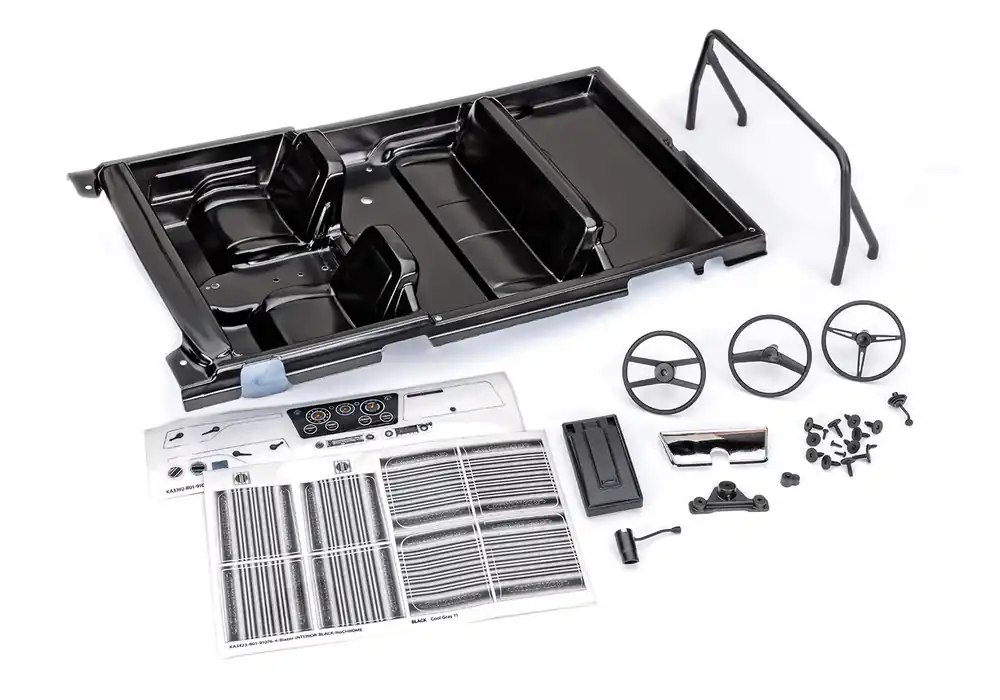 Top Vente Traxxas Intérieur lexan Chevrolet Blazer 1969/1972 Noir 9114-BLK