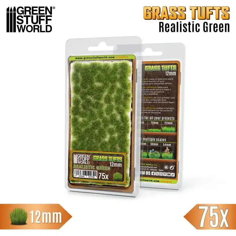 Touffes d‘herbe - Tuft 12 mm - Vert Réaliste Nouvel Arrivage