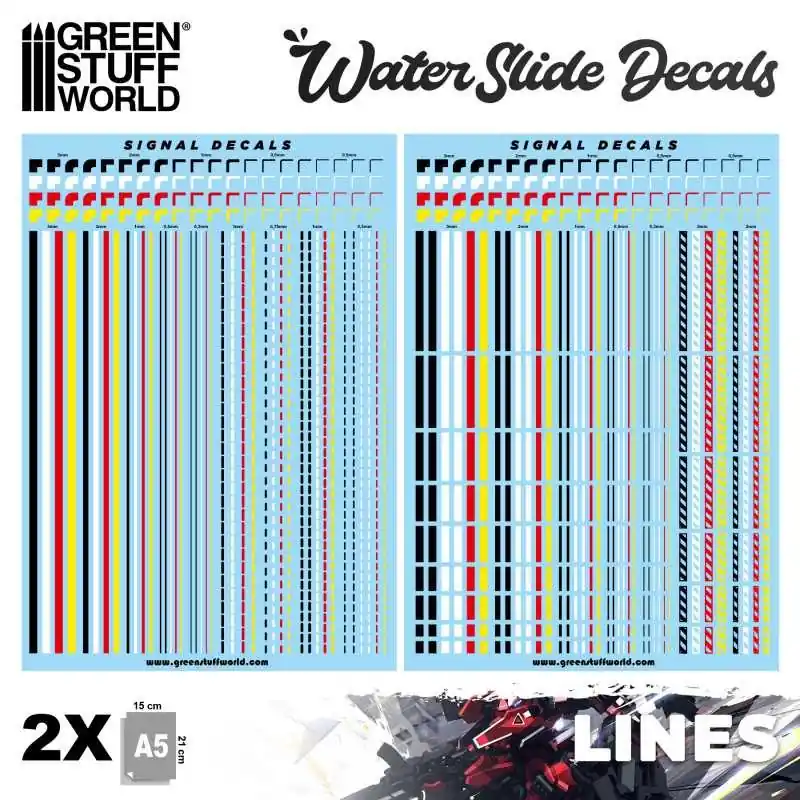 Décalcomanies à l‘eau - Lignes Offre Exclusive
