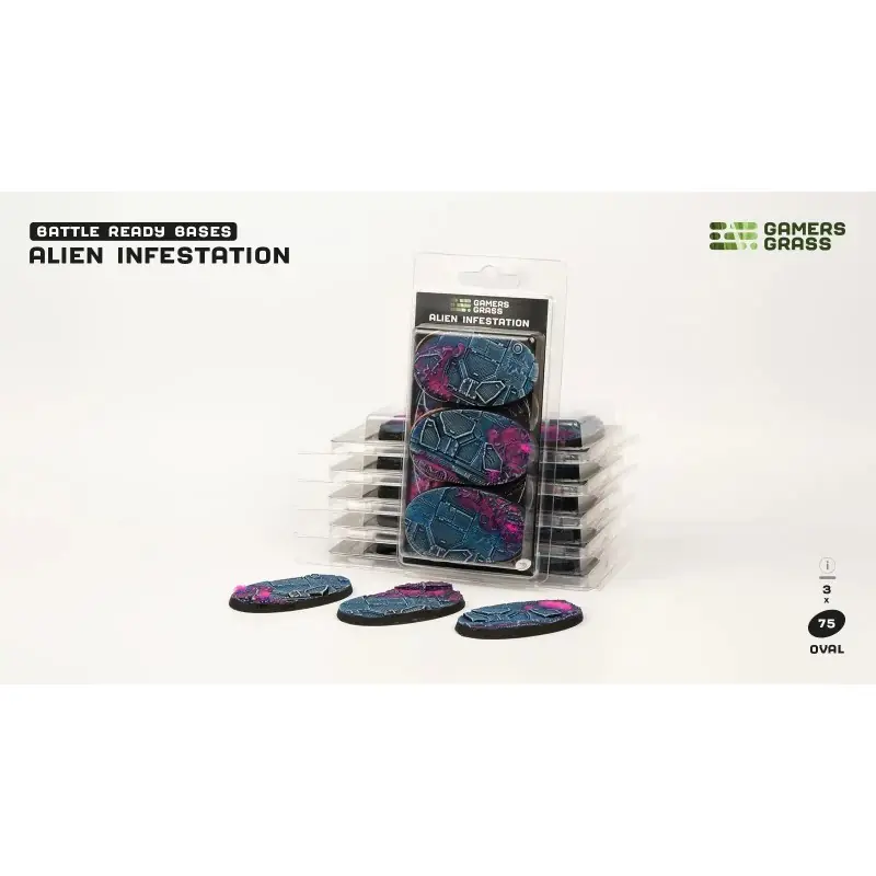 Alien Infestation - Oval 75mm (x3) Affaire À Saisir