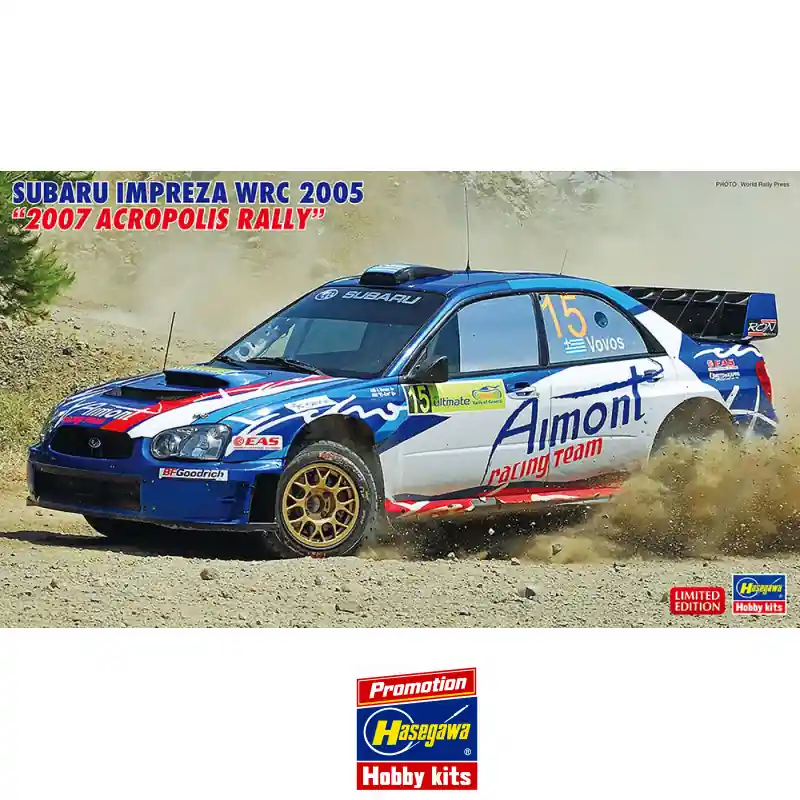 Dernière Chance Maquette de voiture en plastique Subaru Impreza WRC 2005 Acropole 2007 1/24
