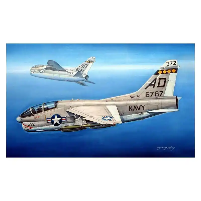 Bon Marché Maquette d‘avion en plastique TA-7C Corsair II 1/72