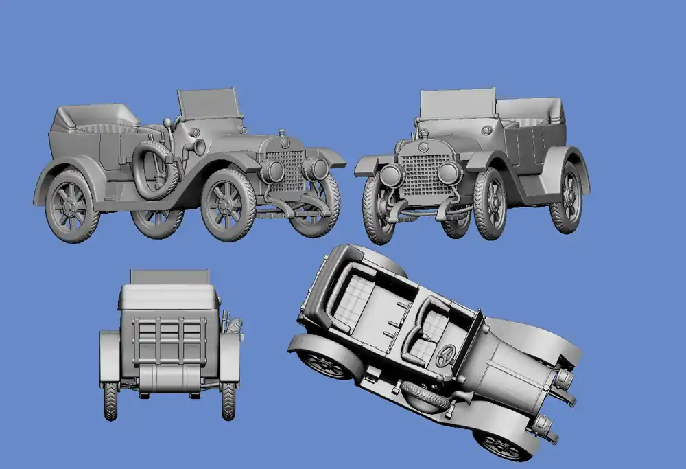 Jusqu'à Épuisement Des Stocks Germania-Figuren 72-WW1-0075 Daimler Benz 8-20 Touring Car