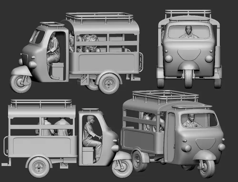 Germania-Figuren 72-CW-2034 Saigon – Lambretta With Passengers Satisfait Ou Remboursé