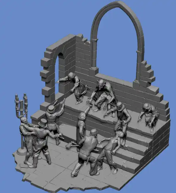 Germania-Figuren 72-DIO-0023 Diorama – Professor Van Helsing Satisfait Ou Remboursé