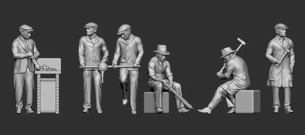 Nouvelle Collection Germania-Figuren 72-WW1-0051 Shipyard 1914 – Workers 01