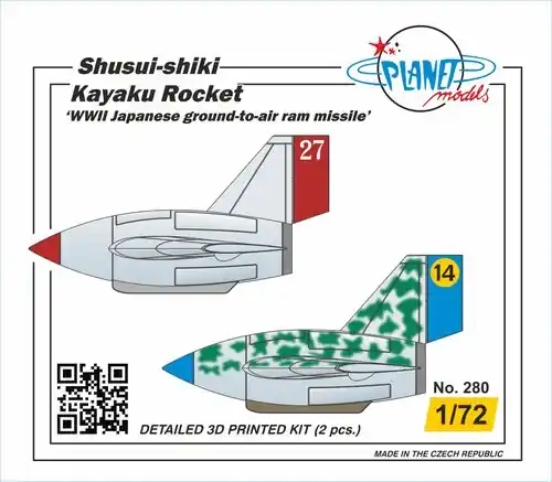Soldes Planet Models 280 Shusui-Shiki Kayaku Rocket ‘WWII Japanese Ground-To-Air Ram Missile‘ (2pcs)