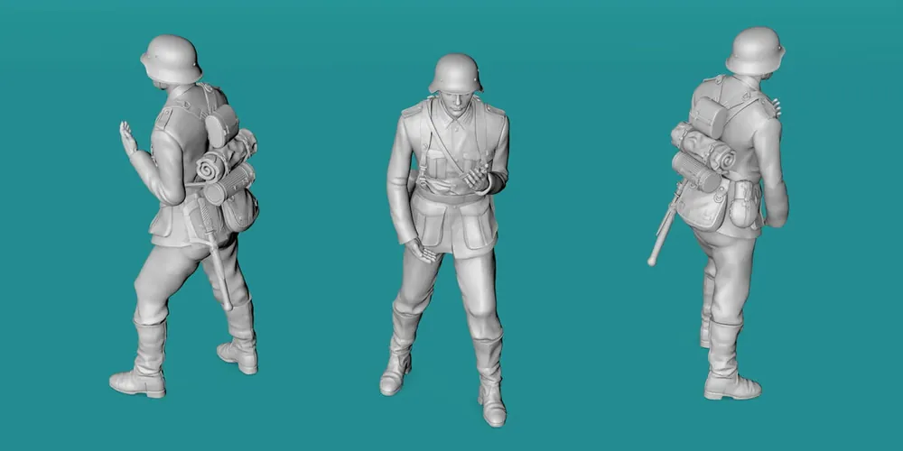EMP3D 99200133-25 Niemiecki żołnierz - podający pocisk (1 Figurka) Authentique