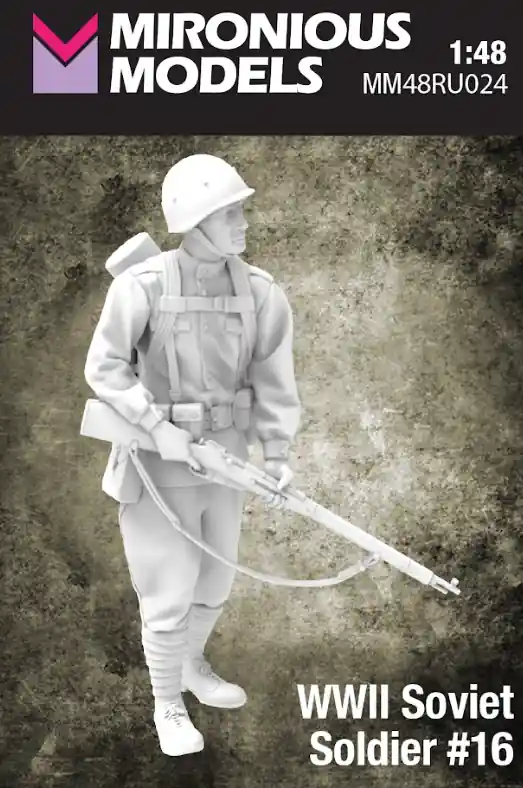 Mironious Models 48RU024 Soviet WWII Soldier No.16 (1 Figure / 3D-Printed) Retour Gratuit