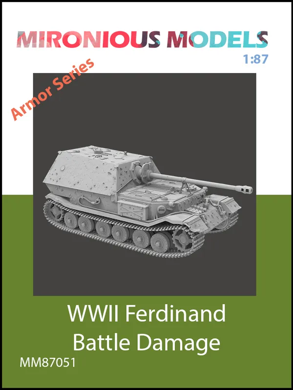 Offre Du Jour Mironious Models 87051 German WWII Ferdinand - Battle Damage