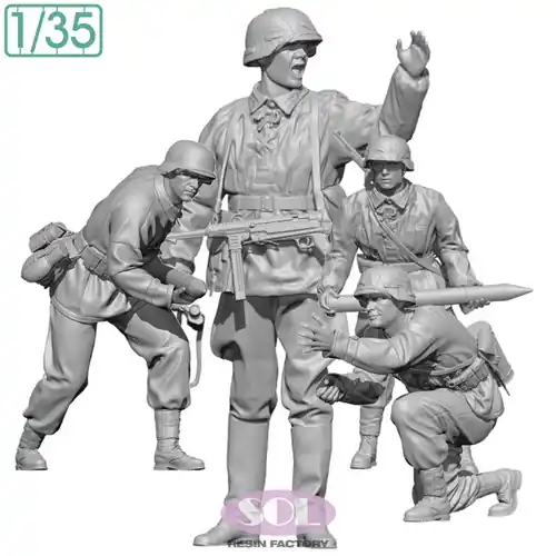 Petit Prix SOLMODEL MM899 German WWII Field Artillery Crew (4 Figures)