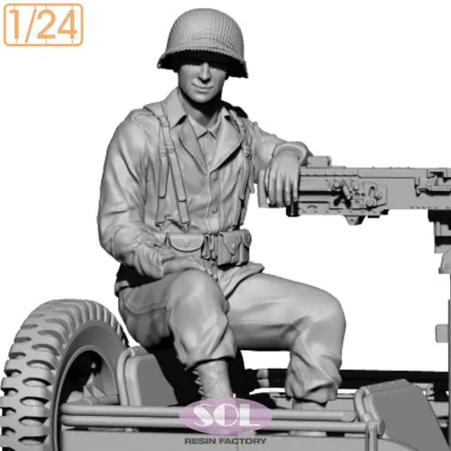 SOLMODEL MM565 US Army WWII Cal.50 Gunner (3D-Printed) Quantité Limitée
