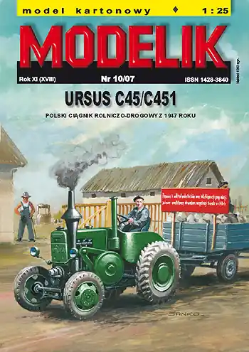 Modelik 10_07 Polish tractor Ursus C45/C451 Bon Plan