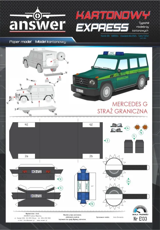 Answer KE-E133 Mercedes G Border Guard Réduction