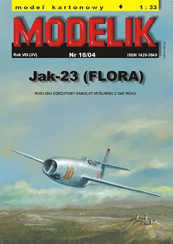 Pas Cher Modelik 16_04 Russian fighter JAK-23 FLORA