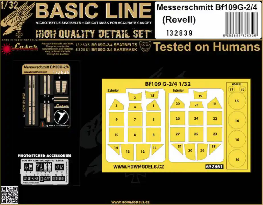 Haute Qualité HGW Models 132839 Messerschmitt Bf109G-2/4 set