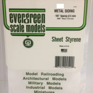 Evergreen 14529 1,0 mm Polystyrene Sheet (30 x 60 cm) Metal Siding 2,54 mm (1 pce) Nouvel Arrivage