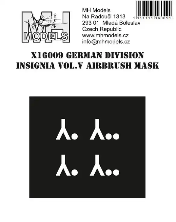 MH Models X16009 German Division Insignia Volume V - Airbrush Mask Prix Bas