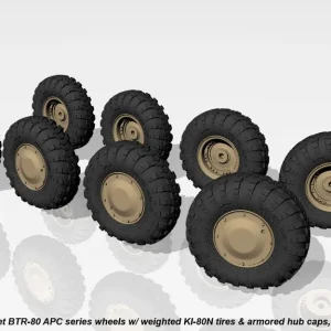 Acheter Direct Armory Models Group AC7324b BTR-80 APC wheels w/ weighted tires KI-80N & armored hub caps