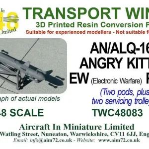NEW! Aircraft In Miniature Ltd TWC48083 AN/ALQ-167 Angry Kitten EW Pods (3D-Printed / 2 PODs + 2 Trolleys) Acheter Direct